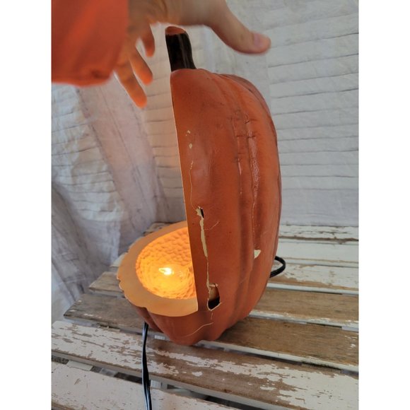 Witch pumpkin light up unique AS IS Halloween Thanksgiving home decor - Picture 4 of 10